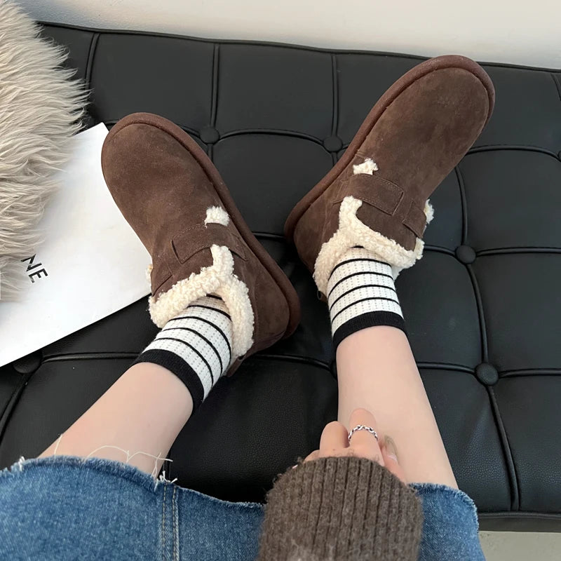Thick bottoming women's retro spring and Autumn 2023 new loafers flat non-slip with skirt soft sole single shoes