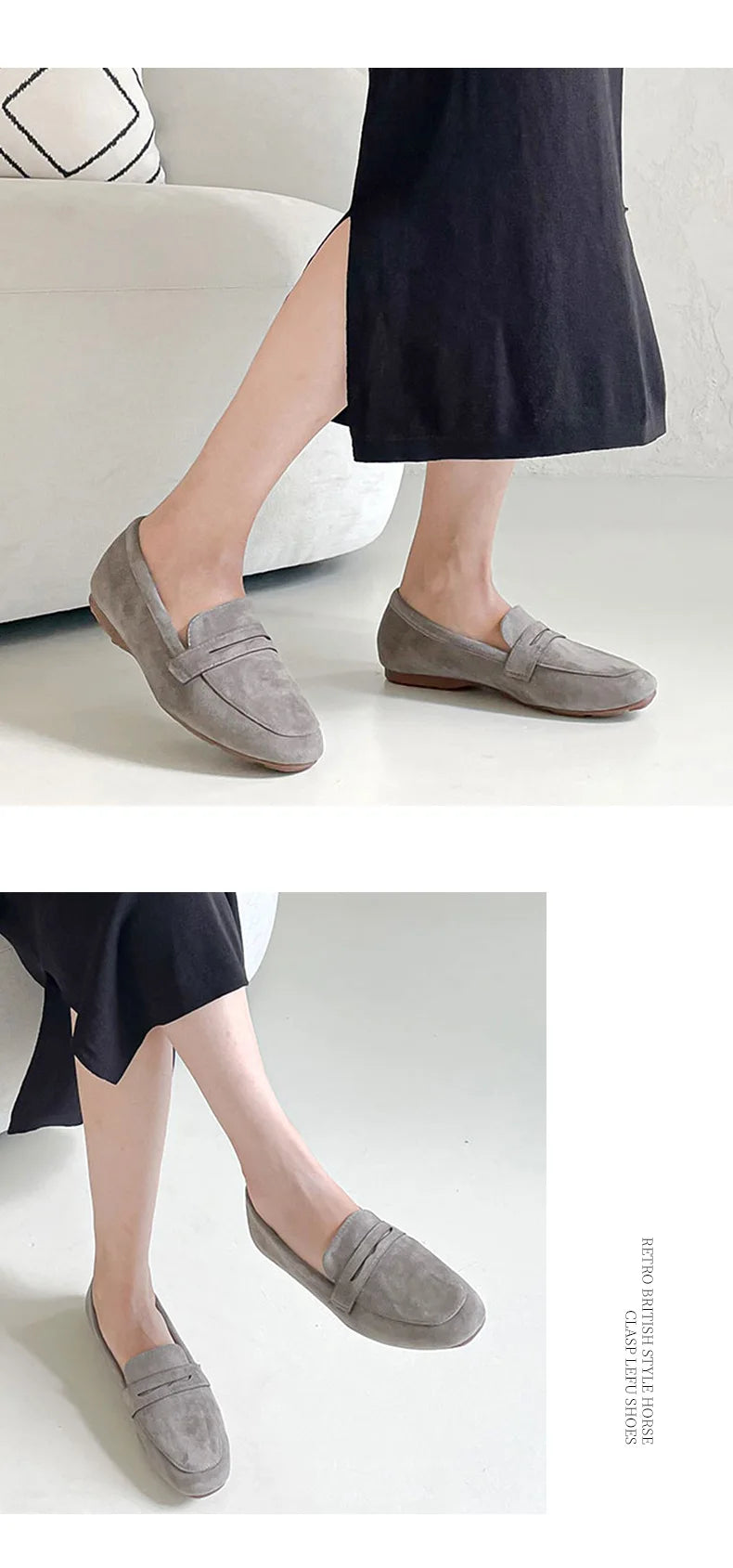 2022 New Women Flat Shoes Woman Loafers Spring Autumn Casual Suede Slip on Woman Shoe Comfortable Lightweight Shoe Mujer Sapato