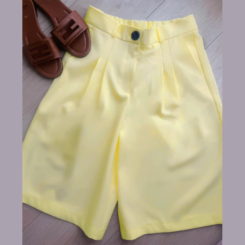Oversize Elegant Suit Jacket Women Coat Single Breasted Shoulder Pads Notched Commute Pocket Split Street 2025 Summer Outwear