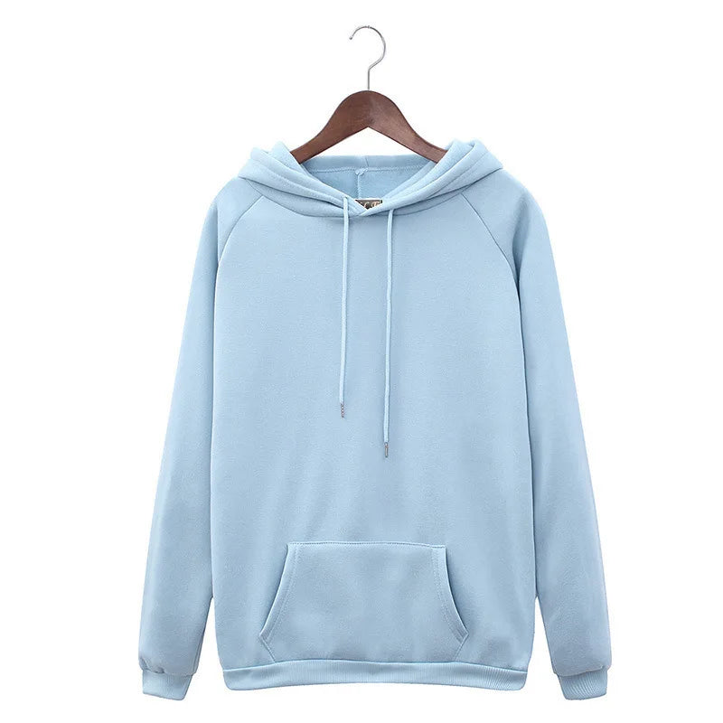 Long Sleeve Pocket Men Tops Sweatpant Streetwear Y2K Hoodies Women Harajuku Solid Color Loose Sweatshirt Hip Hop Basic payment