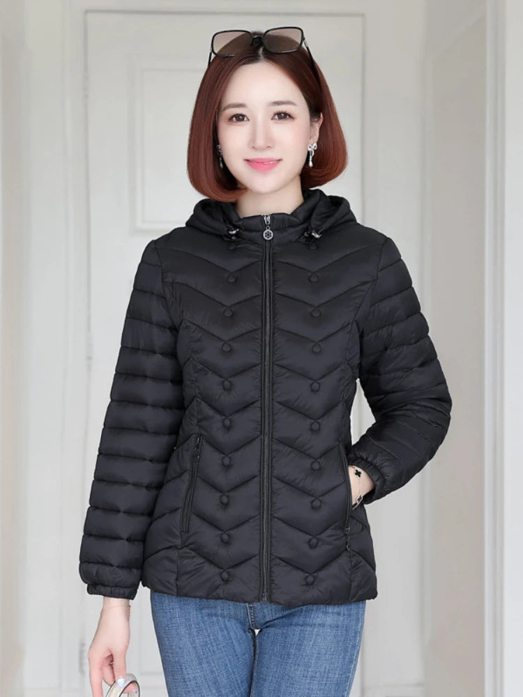 Women`s Winter Jackets Coats Overcoats Women Clothing Warm Slim Coat Lady Ultralight Jacket Female Windproof Parka Clothing
