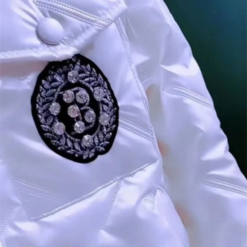 Autumn Winter 2025 New Women Jacket Bright Cotton Clothes Parkas Fashion Hooded Coat