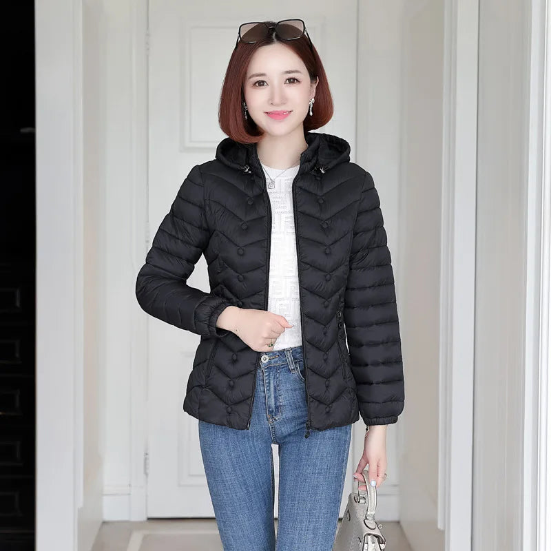 Women`s Winter Jackets Coats Overcoats Women Clothing Warm Slim Coat Lady Ultralight Jacket Female Windproof Parka Clothing