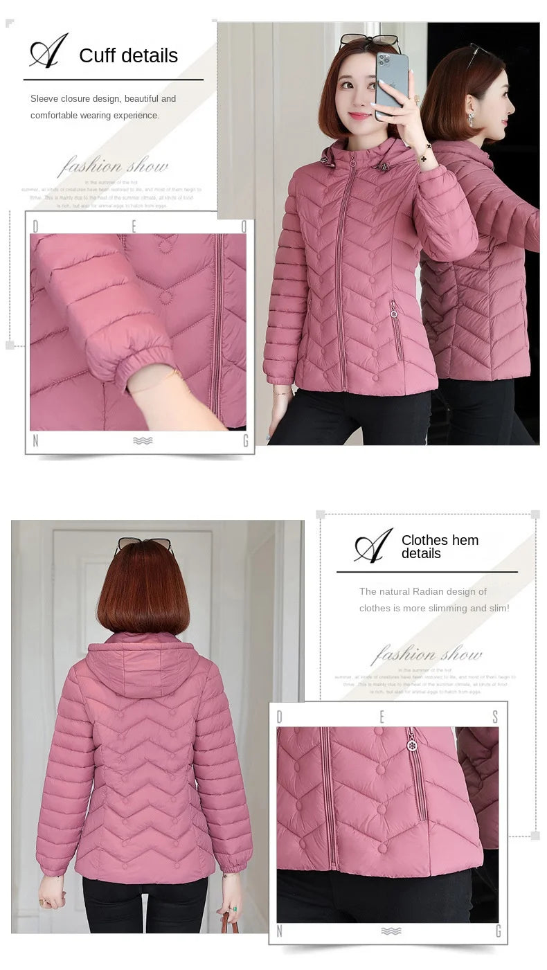 Women`s Winter Jackets Coats Overcoats Women Clothing Warm Slim Coat Lady Ultralight Jacket Female Windproof Parka Clothing