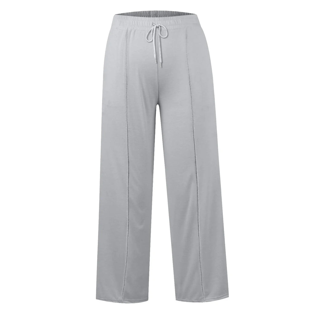 Wide Leg Pants For Women’S Fleece Lined Sweatpants Straight Pants Bottom All-Math Plain Fitness Joggers Pants Travel Basic