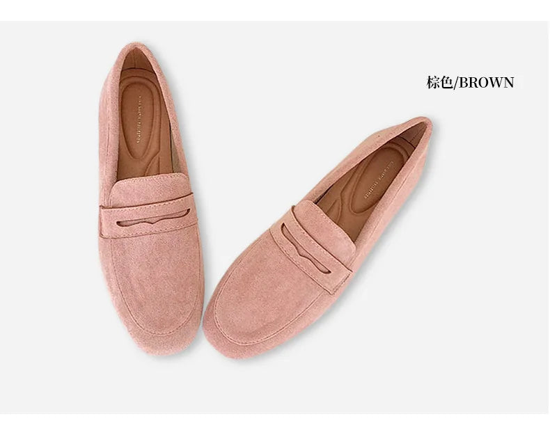 2022 New Women Flat Shoes Woman Loafers Spring Autumn Casual Suede Slip on Woman Shoe Comfortable Lightweight Shoe Mujer Sapato