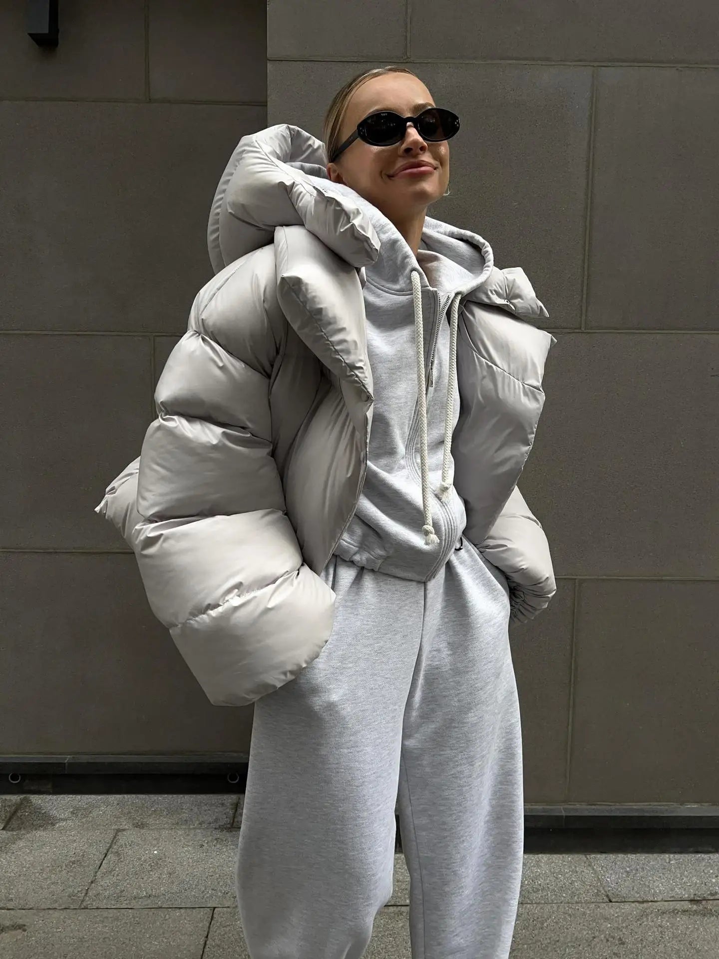 Women Autumn Winter Warm Coat Thick Parkas Long Sleeve Parkas Female Street Fashion Hoodies Woman's Cotton-padded Jacket 2025