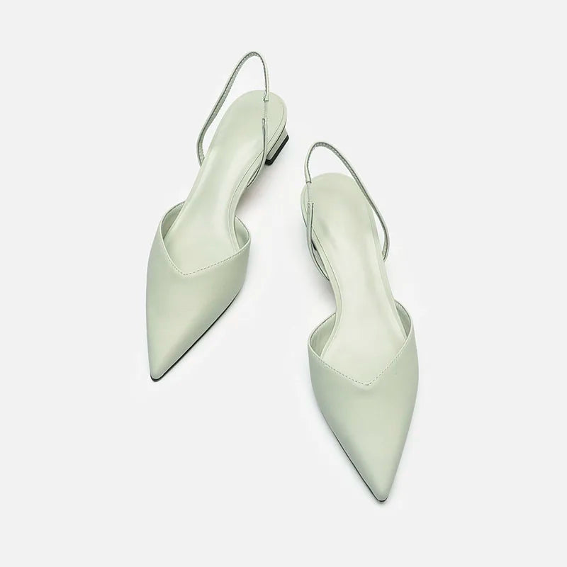 Shoes for Women 2024 Brand Slip-on Women's High Heels Fashion Shallow Mouth Office and Career Sexy Slingbacks Closed Toe sandals