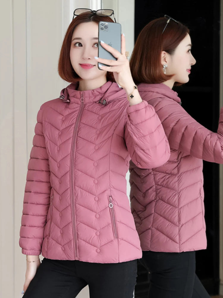 Women`s Winter Jackets Coats Overcoats Women Clothing Warm Slim Coat Lady Ultralight Jacket Female Windproof Parka Clothing