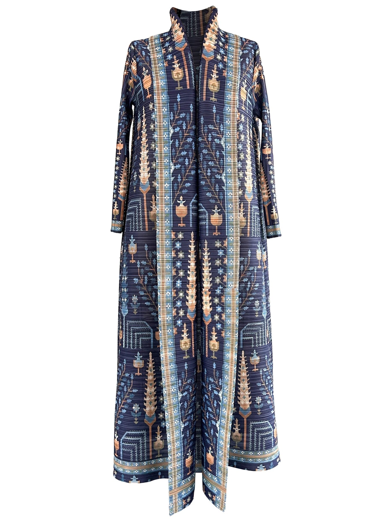 Arabian Dubai Pleated Robe Coat For Women Formal Fashion Clothing Luxury Evening Long Robe Female Plus Size Long Sleeves Coats