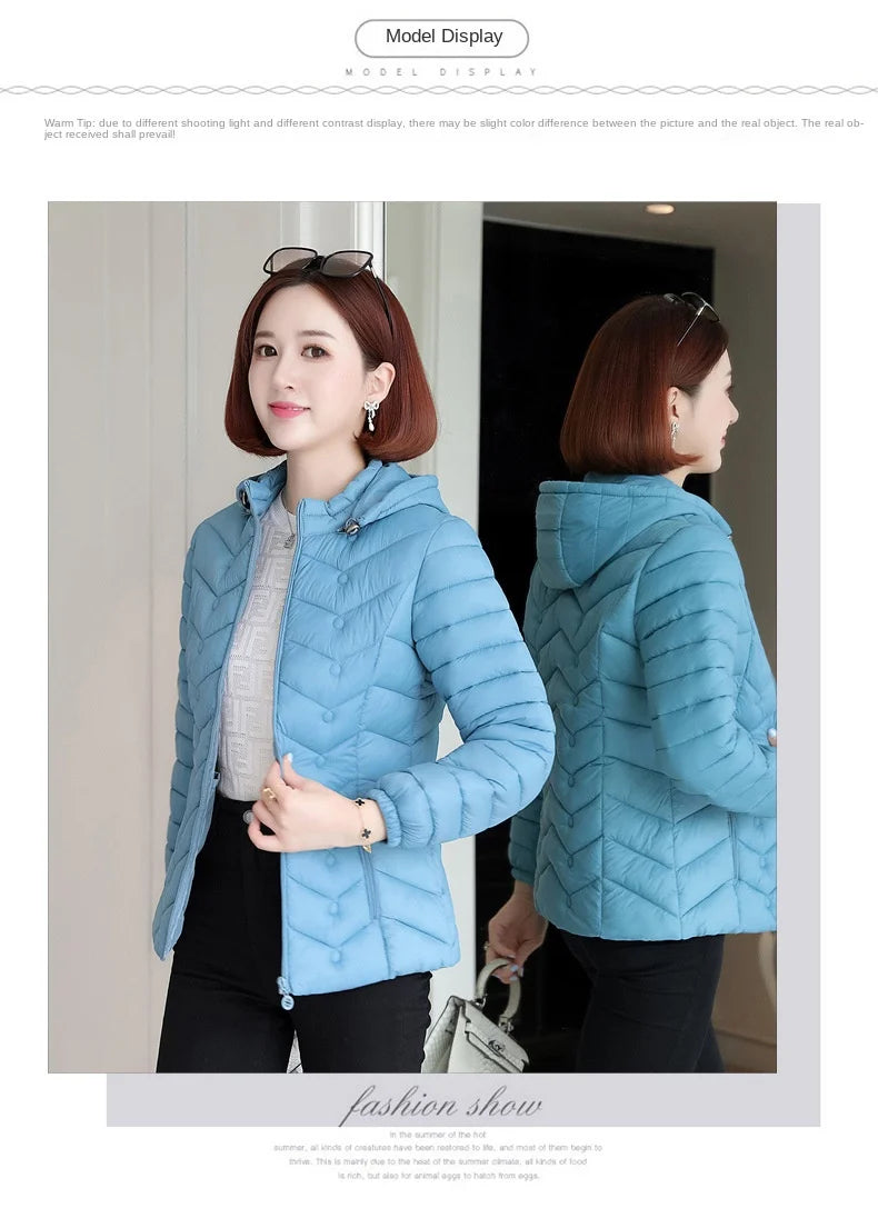 Women`s Winter Jackets Coats Overcoats Women Clothing Warm Slim Coat Lady Ultralight Jacket Female Windproof Parka Clothing