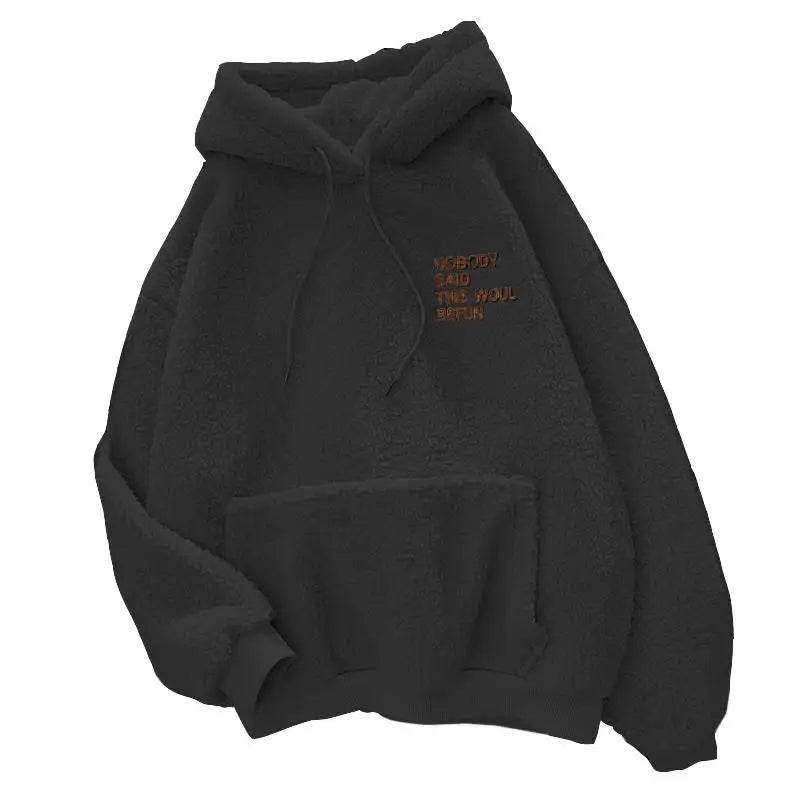 New Autumn Winter Clothes Thick Warm Coat Velvet Cashmere Women Hoody Sweatshirt Casual Tops Lady Loose Apricot Be Fun Pullover