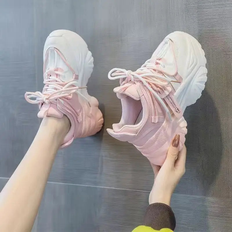 Women's Shoes Casual Shoes Spring Thick Sole Platform Woman Tennis Fashion 2025 Versatile Leisure Sneakers