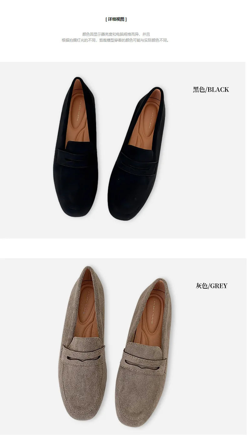 2022 New Women Flat Shoes Woman Loafers Spring Autumn Casual Suede Slip on Woman Shoe Comfortable Lightweight Shoe Mujer Sapato