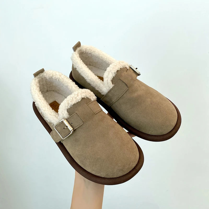 Thick bottoming women's retro spring and Autumn 2023 new loafers flat non-slip with skirt soft sole single shoes