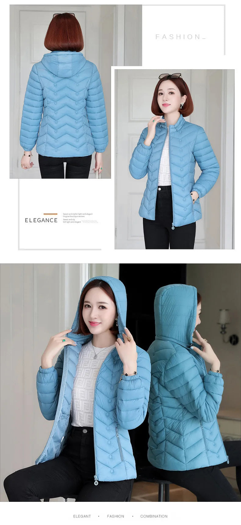 Women`s Winter Jackets Coats Overcoats Women Clothing Warm Slim Coat Lady Ultralight Jacket Female Windproof Parka Clothing