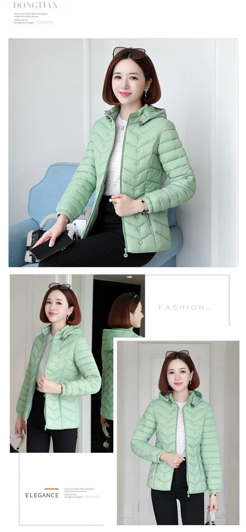 Women`s Winter Jackets Coats Overcoats Women Clothing Warm Slim Coat Lady Ultralight Jacket Female Windproof Parka Clothing
