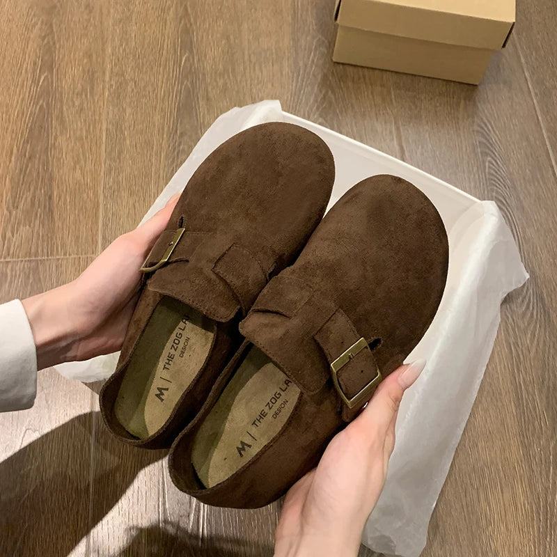 Women's Shoes Flats Barefoot Sneaker Woman 2025 Trend Moccasins Slip-on Round Toe Running Comfortable Stylish Retro on Offer New