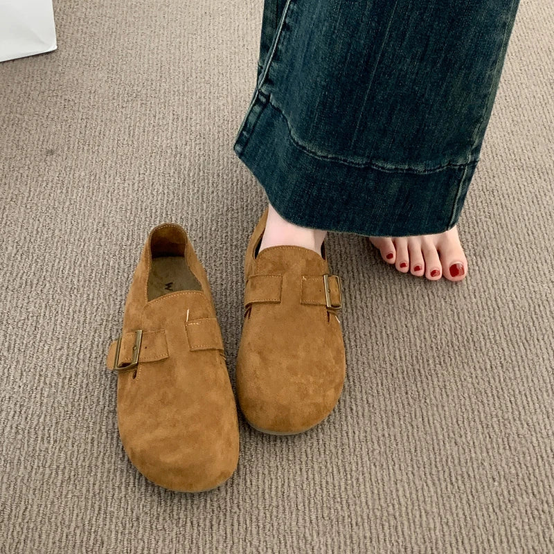 Women's Shoes Flats Barefoot Sneaker Woman 2025 Trend Moccasins Slip-on Round Toe Running Comfortable Stylish Retro on Offer New