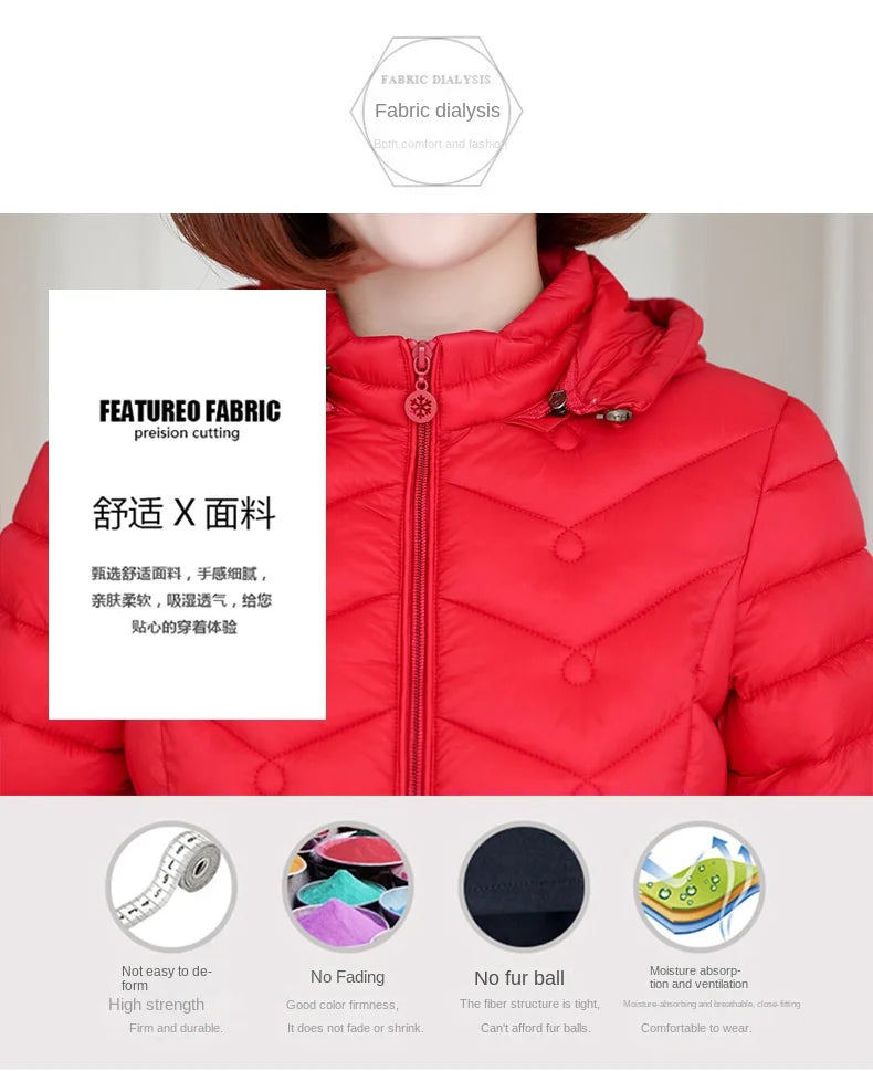 Women`s Winter Jackets Coats Overcoats Women Clothing Warm Slim Coat Lady Ultralight Jacket Female Windproof Parka Clothing