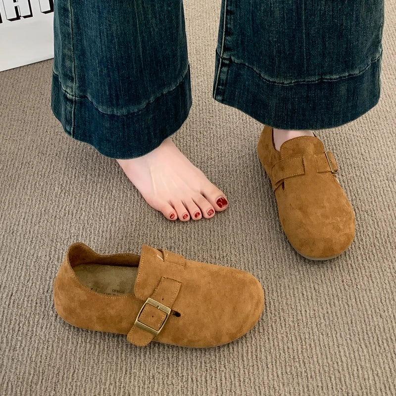 Women's Shoes Flats Barefoot Sneaker Woman 2025 Trend Moccasins Slip-on Round Toe Running Comfortable Stylish Retro on Offer New
