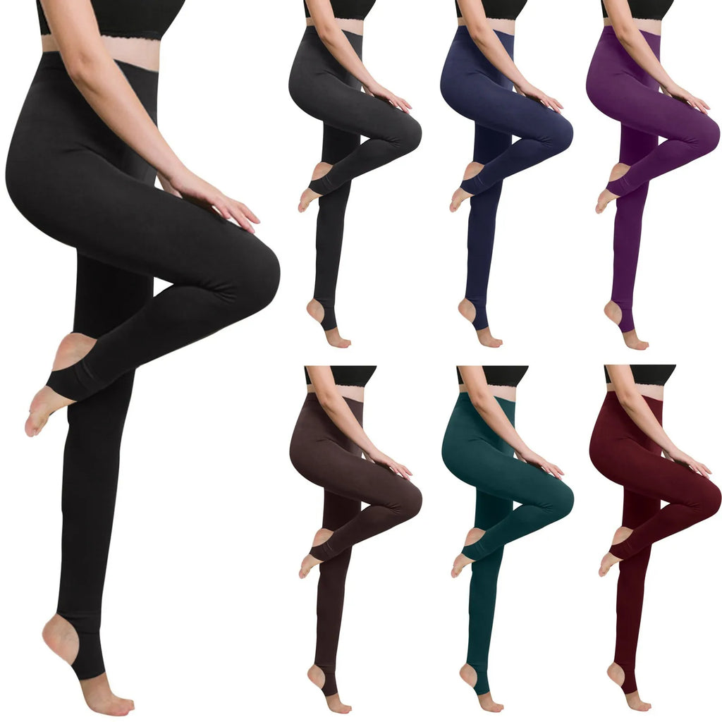 New Fashion Women Solid Color Warm Winter  Pants Keep Warm Leggings Soft and comfortable, slimming the shape of the legs