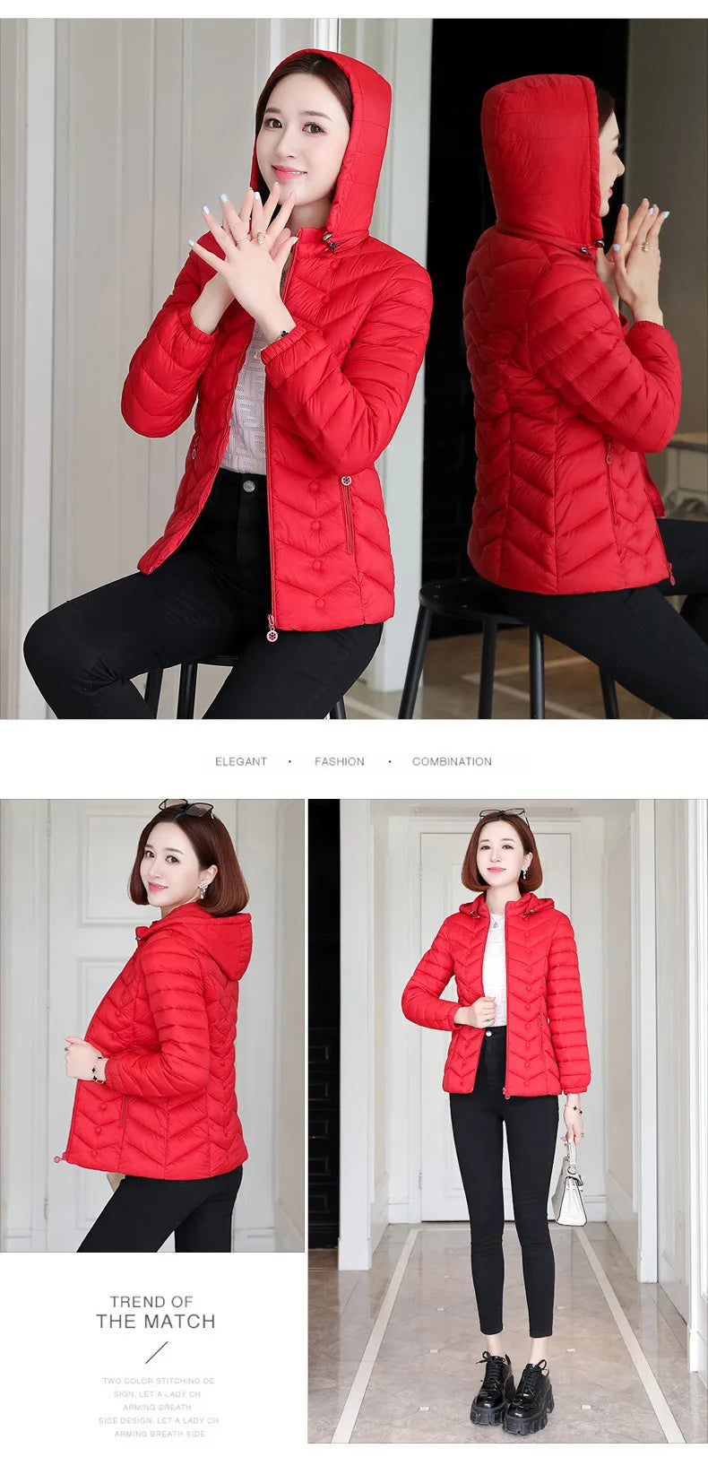 Women`s Winter Jackets Coats Overcoats Women Clothing Warm Slim Coat Lady Ultralight Jacket Female Windproof Parka Clothing