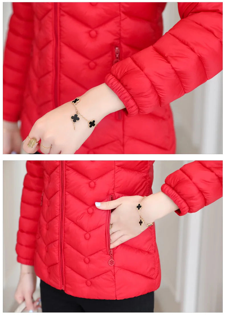 Women`s Winter Jackets Coats Overcoats Women Clothing Warm Slim Coat Lady Ultralight Jacket Female Windproof Parka Clothing