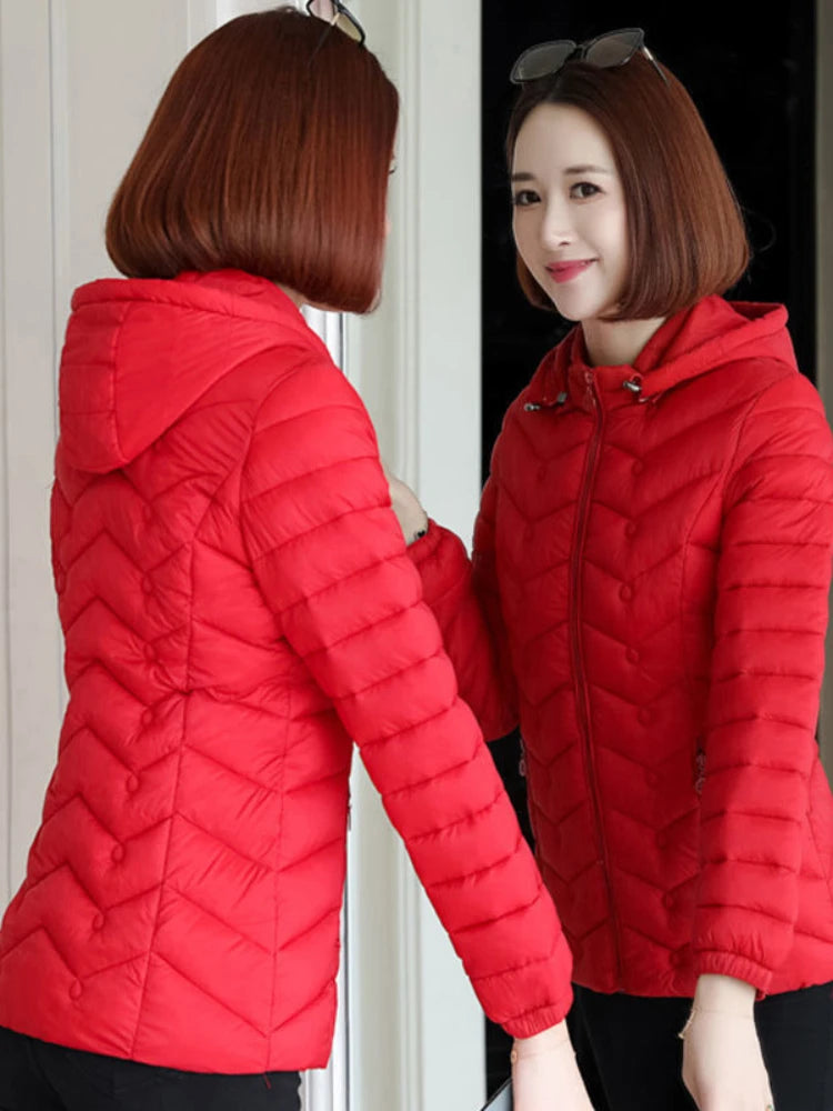Women`s Winter Jackets Coats Overcoats Women Clothing Warm Slim Coat Lady Ultralight Jacket Female Windproof Parka Clothing