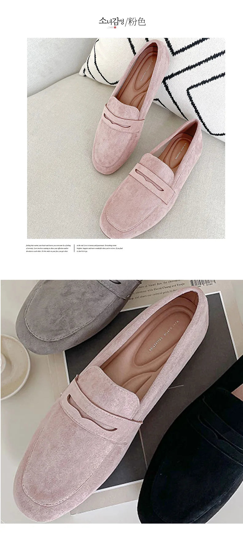 2022 New Women Flat Shoes Woman Loafers Spring Autumn Casual Suede Slip on Woman Shoe Comfortable Lightweight Shoe Mujer Sapato