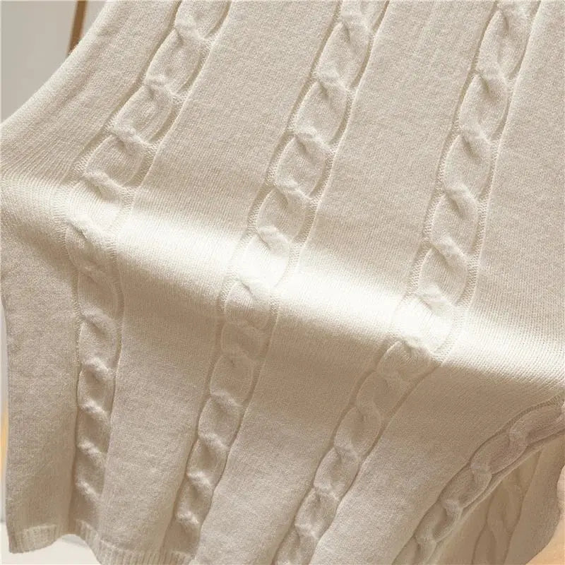 Winter Knitted Wide Leg Pants Women High Waist Drop Loose Knitted Straight Leg Pants Casual Cropped Wide Leg Pants Female Tops