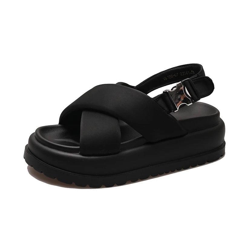 Female Sandals Comfort Shoes for Women 2025 New Elegant Summer Shoes Girls New Thick Beach Fashion Sandals