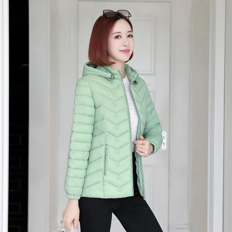 Women`s Winter Jackets Coats Overcoats Women Clothing Warm Slim Coat Lady Ultralight Jacket Female Windproof Parka Clothing