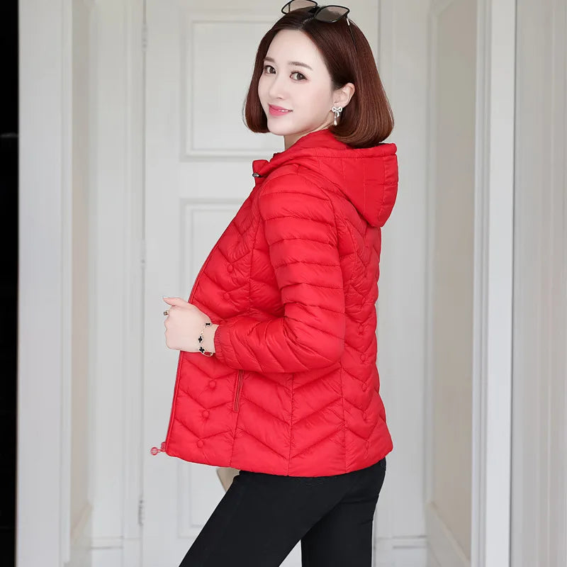 Women`s Winter Jackets Coats Overcoats Women Clothing Warm Slim Coat Lady Ultralight Jacket Female Windproof Parka Clothing