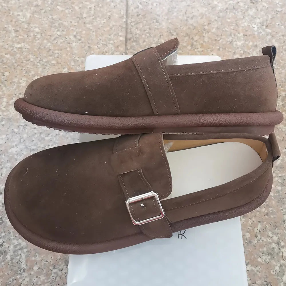 Thick bottoming women's retro spring and Autumn 2023 new loafers flat non-slip with skirt soft sole single shoes