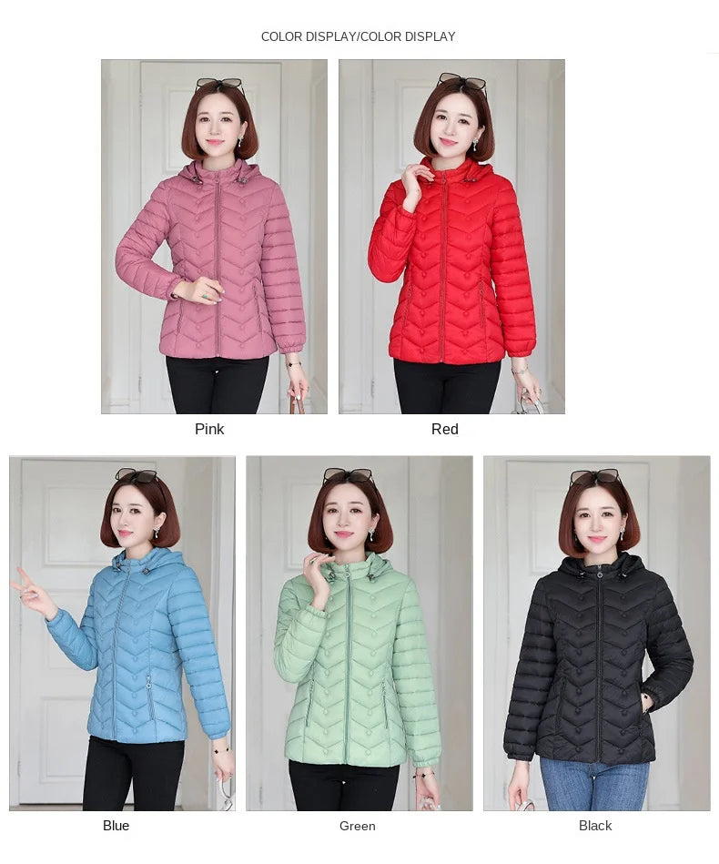 Women`s Winter Jackets Coats Overcoats Women Clothing Warm Slim Coat Lady Ultralight Jacket Female Windproof Parka Clothing