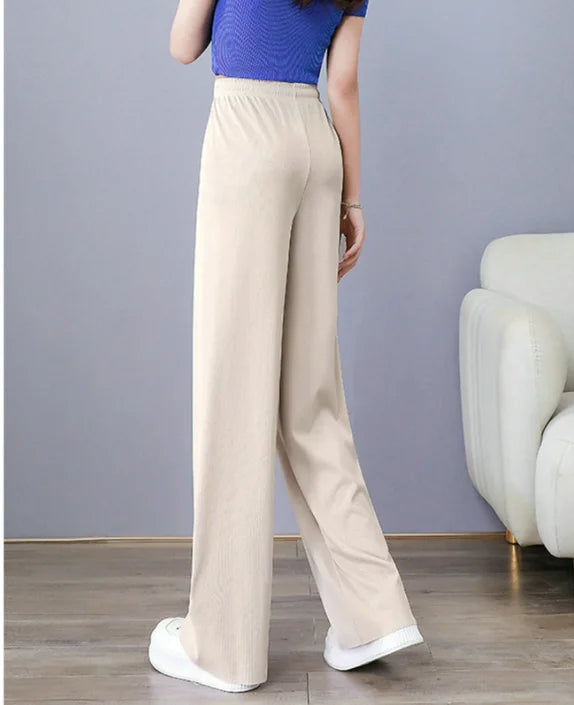 wide leg pant Korean version of the wild nine pants loose wide leg pants women summer sense high waist Straight InsTrouser pants