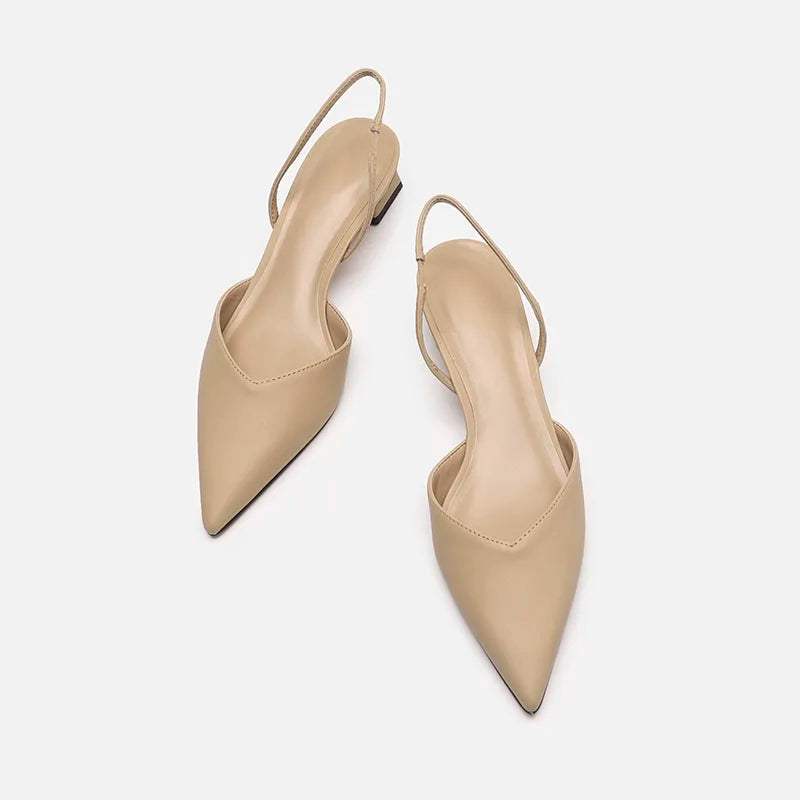 Shoes for Women 2024 Brand Slip-on Women's High Heels Fashion Shallow Mouth Office and Career Sexy Slingbacks Closed Toe sandals