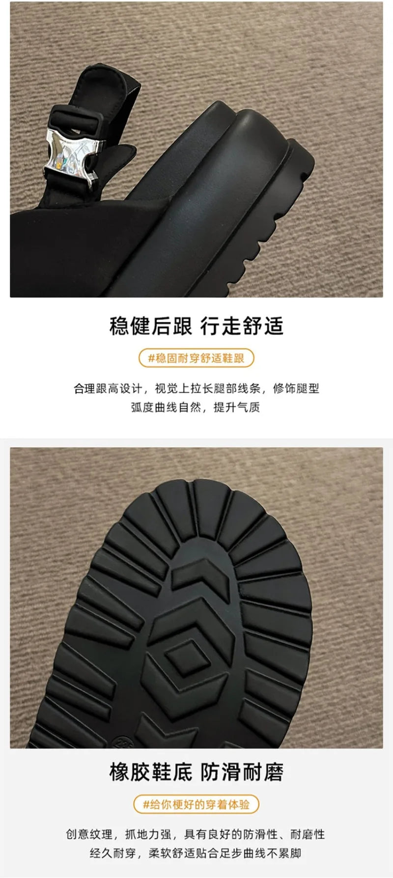 Female Sandals Comfort Shoes for Women 2025 New Elegant Summer Shoes Girls New Thick Beach Fashion Sandals