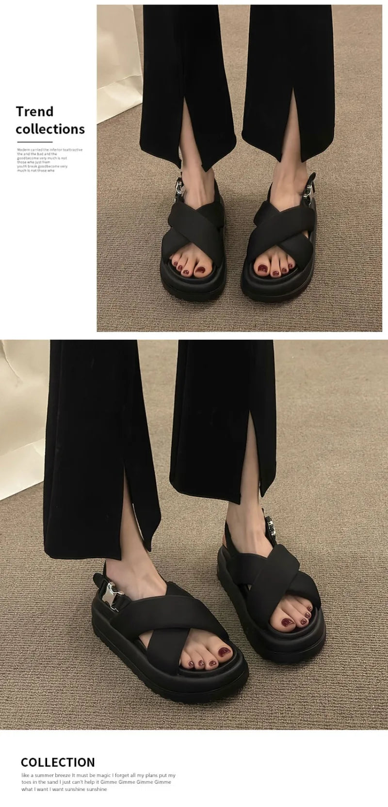 Female Sandals Comfort Shoes for Women 2025 New Elegant Summer Shoes Girls New Thick Beach Fashion Sandals