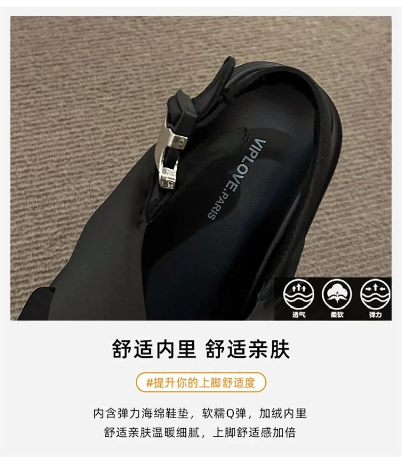 Female Sandals Comfort Shoes for Women 2025 New Elegant Summer Shoes Girls New Thick Beach Fashion Sandals