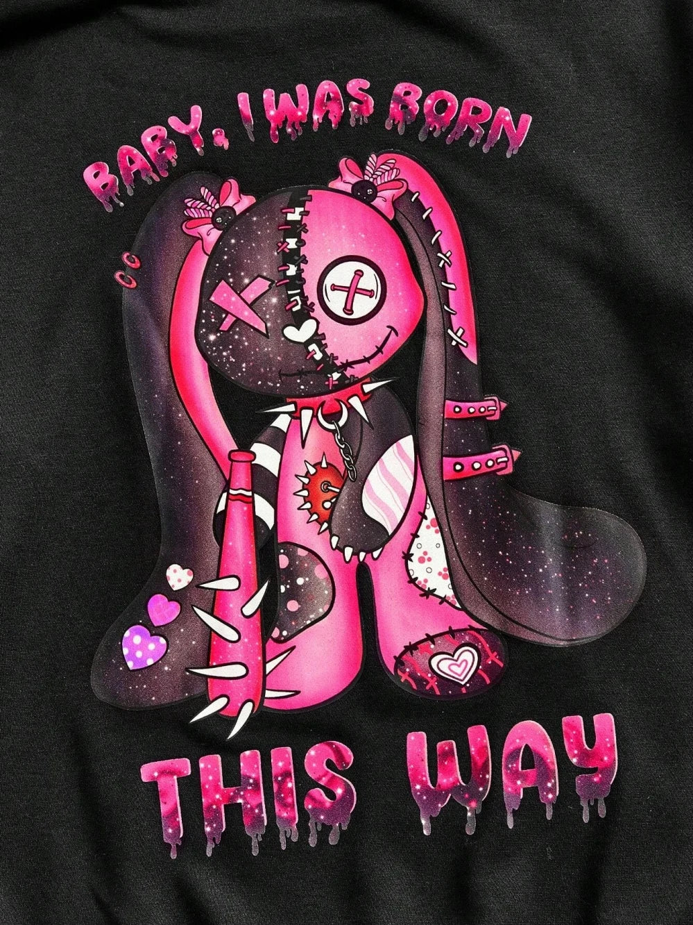 Pink Puppet Bear A Cute And Terrifying Appearance Hooded Women Warm Fleece Hoodies Street Casual Hoodie Hipster Loose Clothes