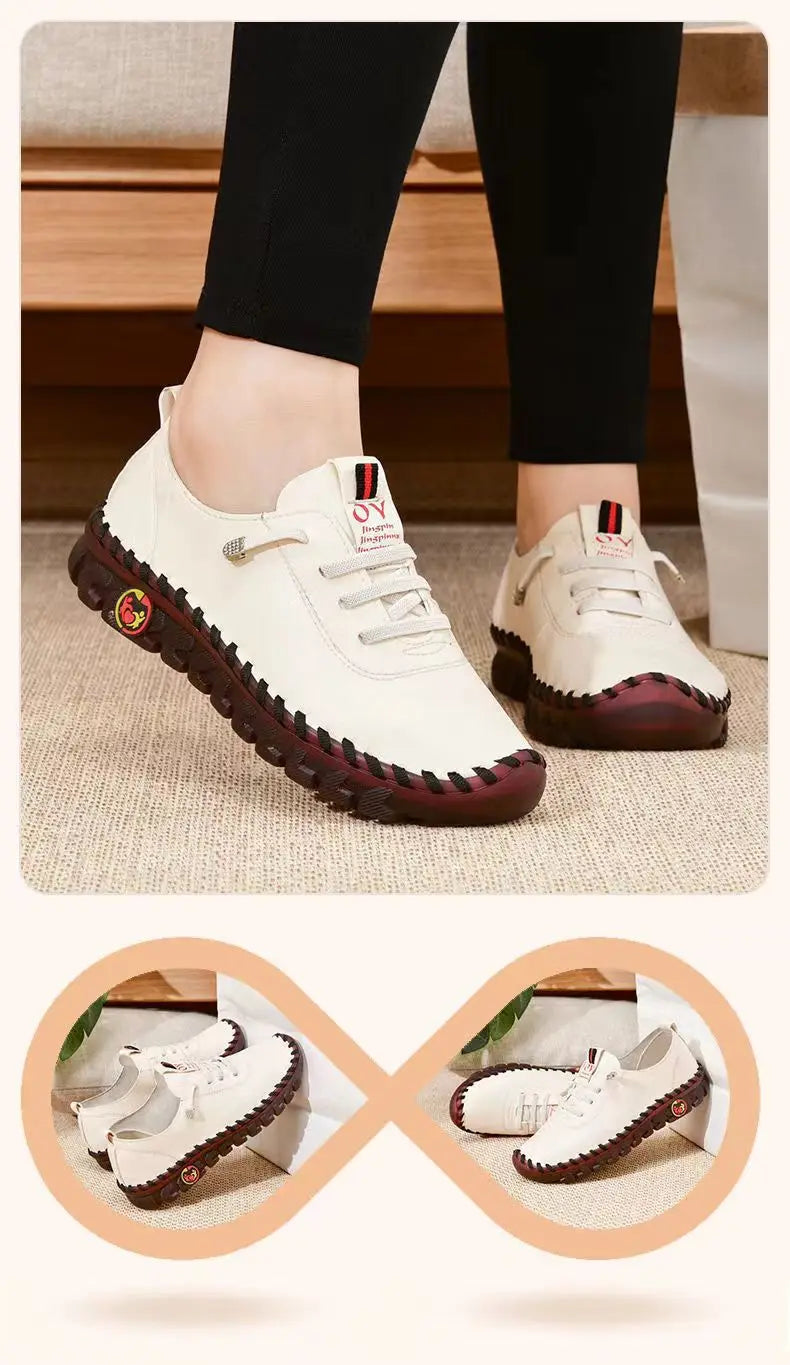 2025 Women's Flat Shoes New Orthopedic Loafers Woman Moccasins Stitched Slip On Ballet Flats For Women Nurse Shoes Medical