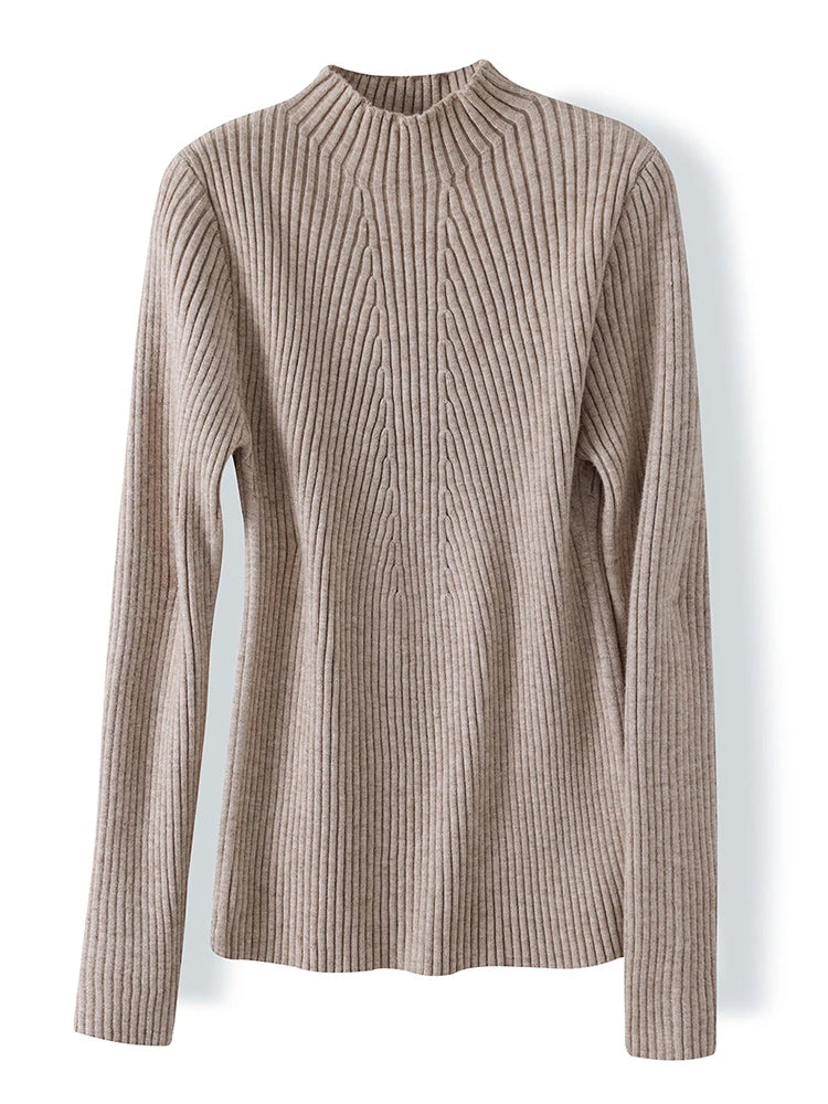 2025 Women Pullovers Autumn Winter Turtleneck Sweater Women Fashion Chic Knitted Tops Long Sleeve Jumper Pull Femme Clothing