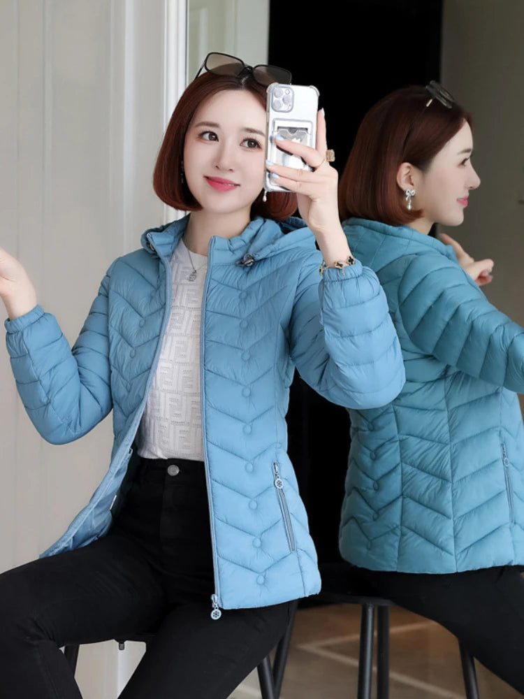 Women`s Winter Jackets Coats Overcoats Women Clothing Warm Slim Coat Lady Ultralight Jacket Female Windproof Parka Clothing