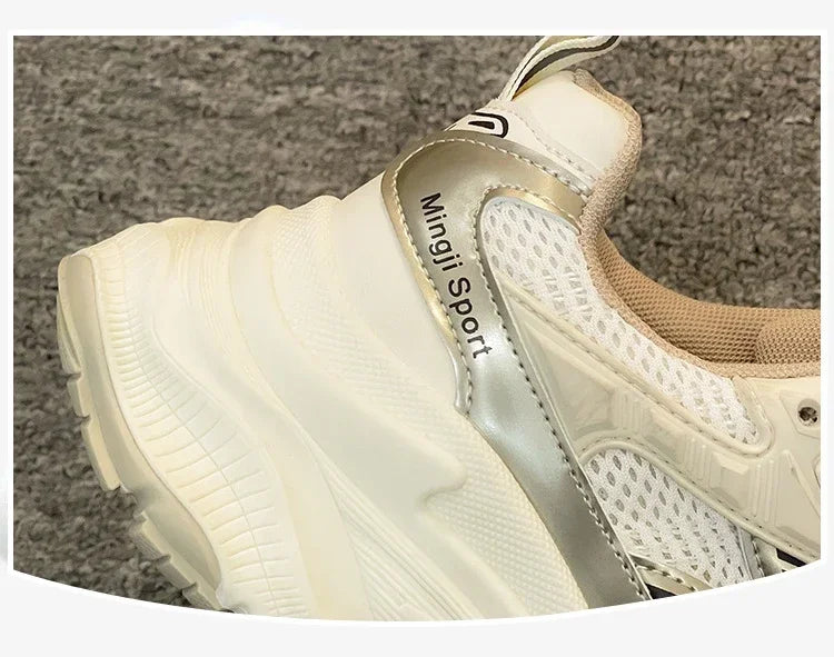 Women Platform Sneakers 2025 Autumn New Fashion Casual Lace Up Sports Shoes Woman Non Slip Walking Shoes Ladies Vulcanize Shoes