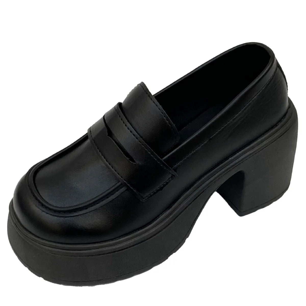 women's thick soled shoes Hot Sale Women Retro Pumps High Heels Fashion comfort Loafers Woman Uniform Mary Jane Shoes Ladies ﻿