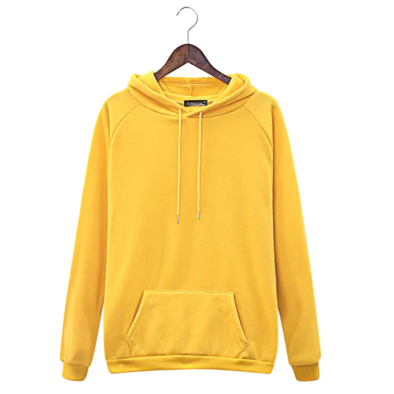 Long Sleeve Pocket Men Tops Sweatpant Streetwear Y2K Hoodies Women Harajuku Solid Color Loose Sweatshirt Hip Hop Basic payment