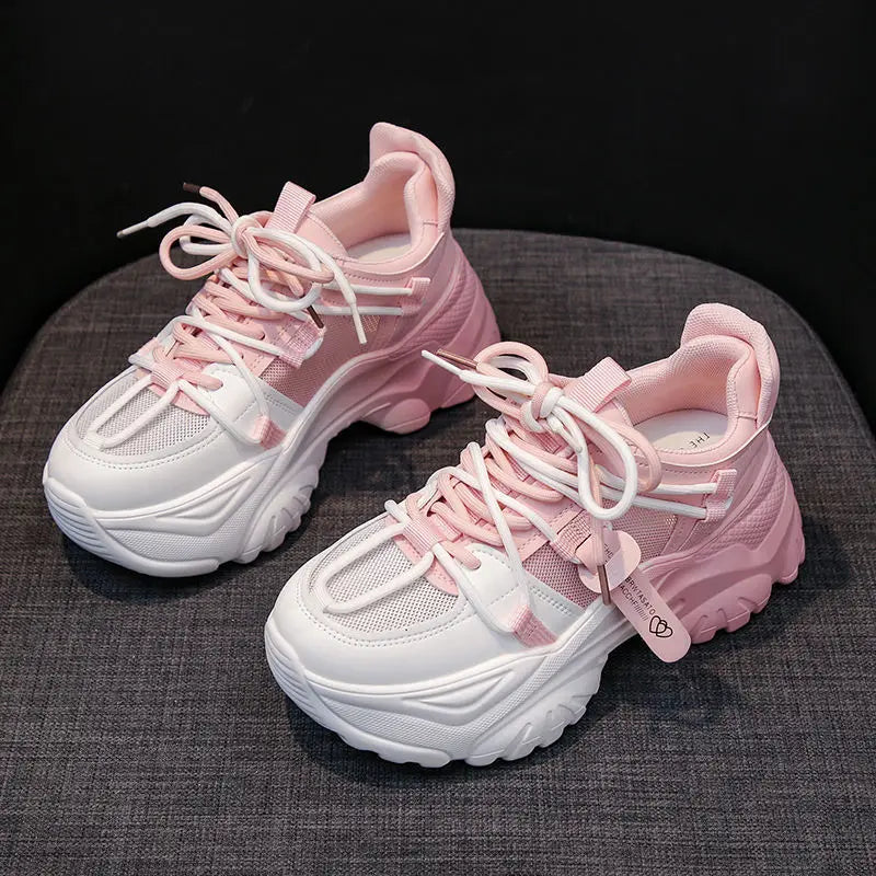 Women's Shoes Casual Shoes Spring Thick Sole Platform Woman Tennis Fashion 2025 Versatile Leisure Sneakers