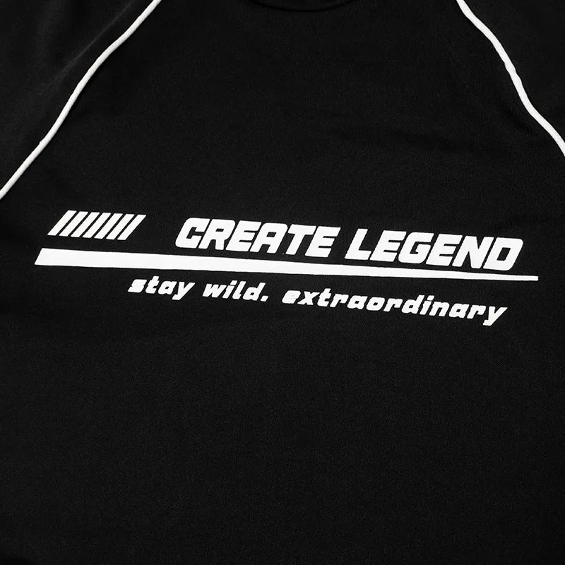 Long Sleeve Body Suits Women Fall Winter Clothes Letter Printed Black White Graphic Tops Y2k Streetwear